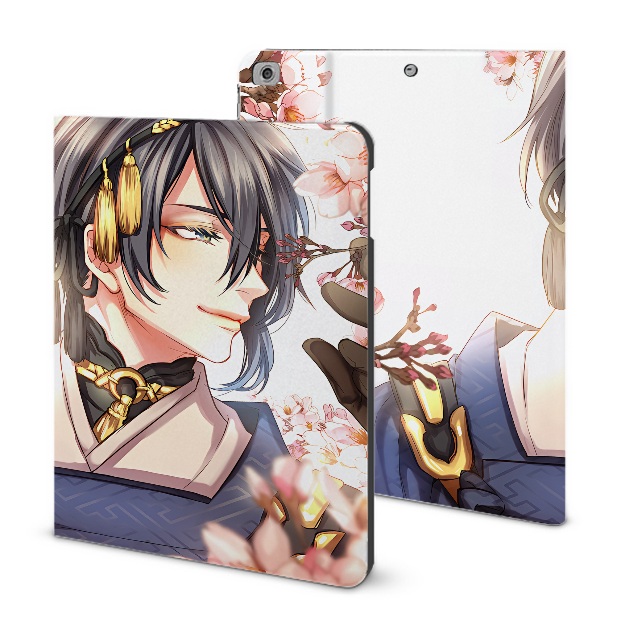 （画像用） 刀剣乱舞 Touken Ranbu IPad ケース ブック型 PUレザー TPU 耐衝撃 軽量 薄型 ペン収納なし 全面保護 IPad 各モデル対応